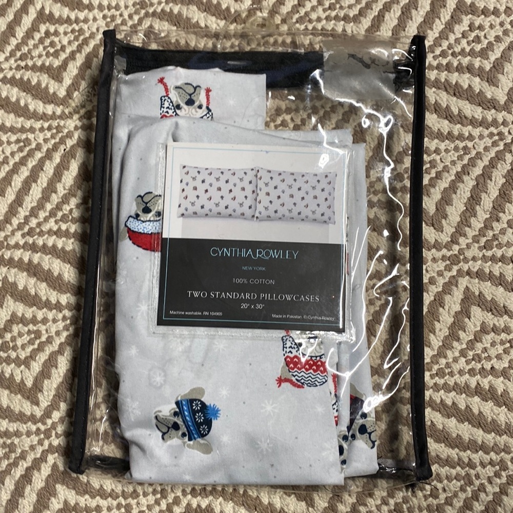 Frenchie French bulldog pillowcases Cynthia rowley 2 standard size